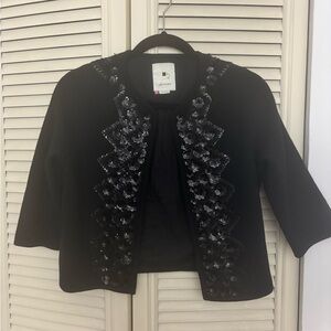 Black Embellished Cardigan/Top